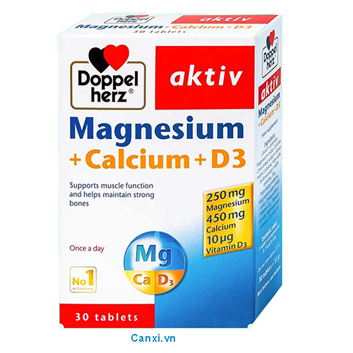 Canxi Hữu Cơ Doppelherz Aktiv Calcium + D3