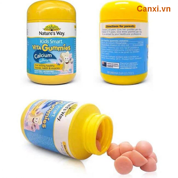 Canxi Nature’s Way Kids Smart Vita Gummies (Mỹ)