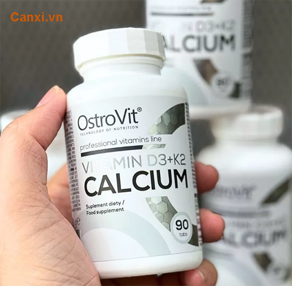 Canxi OstroVit Calcium + D3 + K2 (Ba Lan)